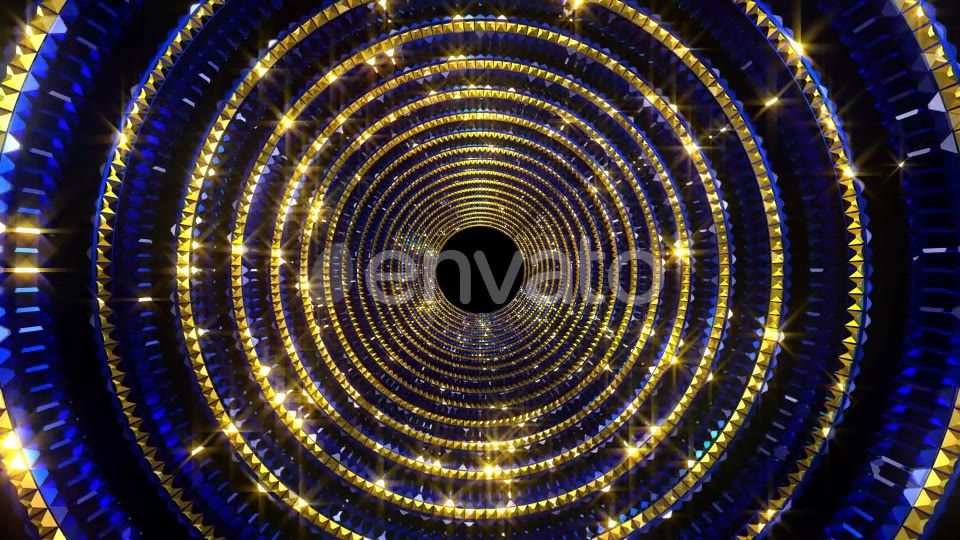 Golden Blue Glittering Tunnel Videohive 22278693 Motion Graphics Image 5