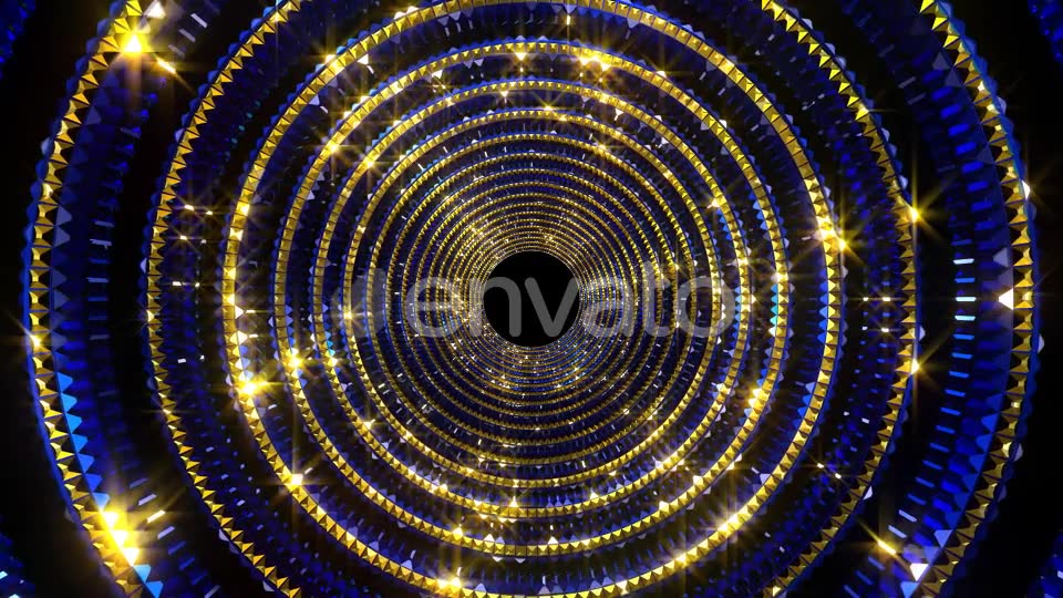 Golden Blue Glittering Tunnel Videohive 22278693 Motion Graphics Image 6