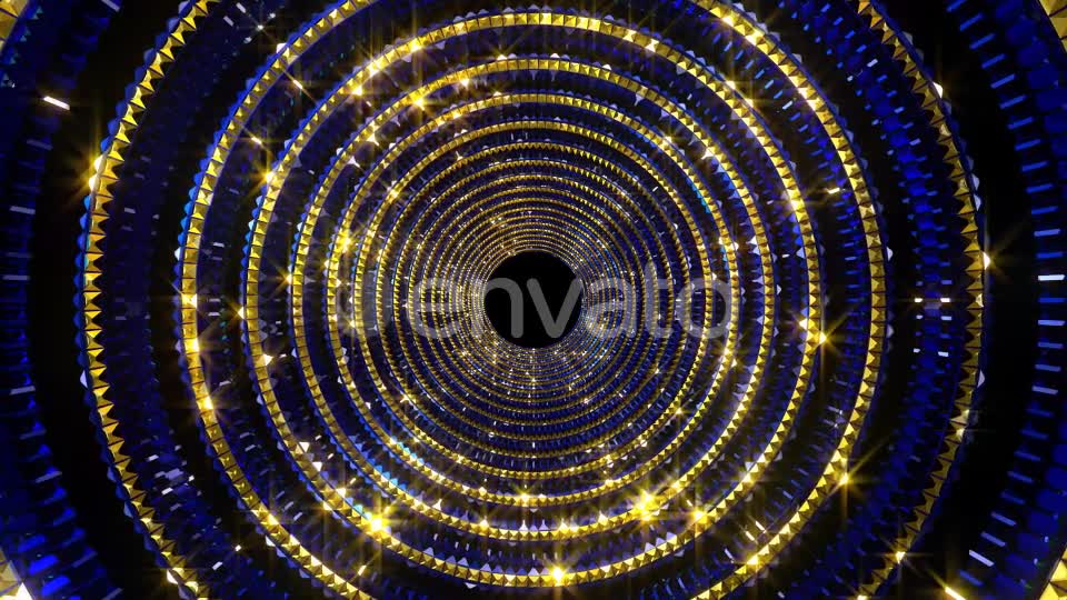 Golden Blue Glittering Tunnel Videohive 22278693 Motion Graphics Image 7