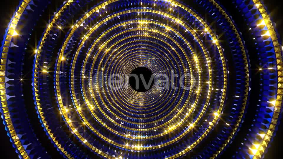 Golden Blue Glittering Tunnel Videohive 22278693 Motion Graphics Image 8