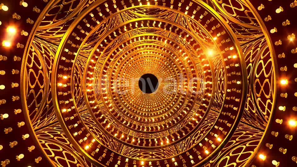 Golden Bulb Tunnel Videohive 23387250 Motion Graphics Image 1