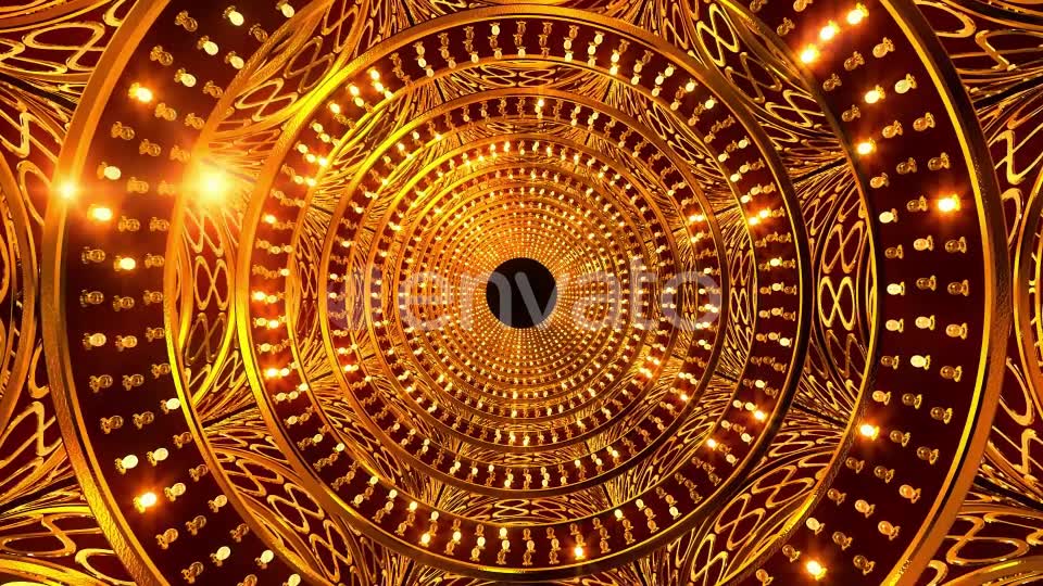 Golden Bulb Tunnel Videohive 23387250 Motion Graphics Image 2