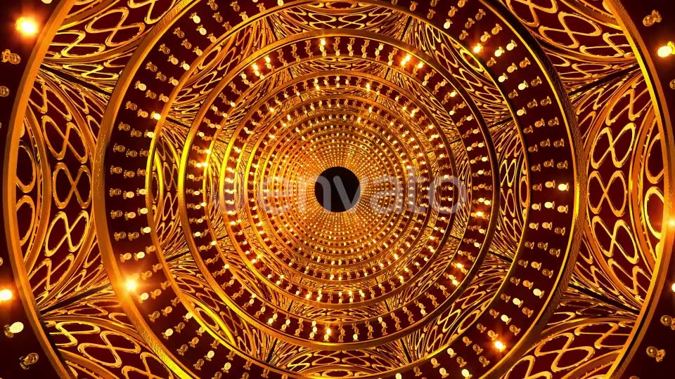 Golden Bulb Tunnel Videohive 23387250 Motion Graphics Image 3
