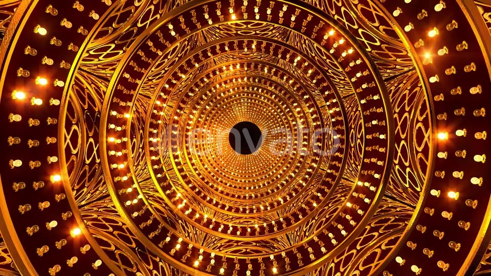 Golden Bulb Tunnel Videohive 23387250 Motion Graphics Image 4