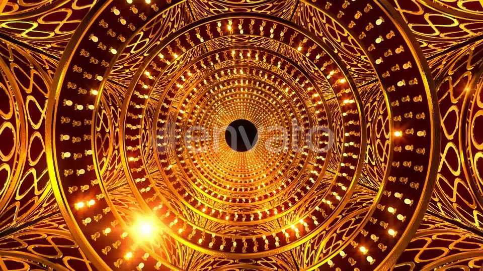 Golden Bulb Tunnel Videohive 23387250 Motion Graphics Image 5