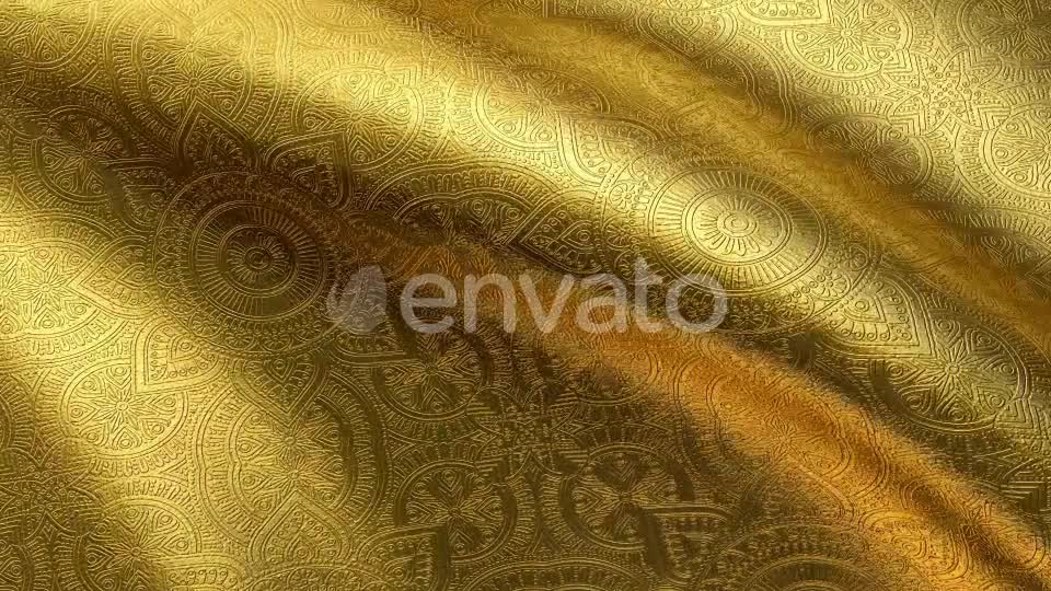 Golden Cloth Background 4K Videohive 23572758 Motion Graphics Image 1