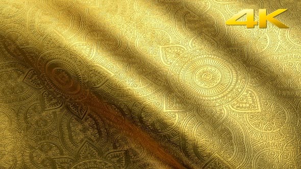 Golden Cloth Background 4K - Download Videohive 23572758