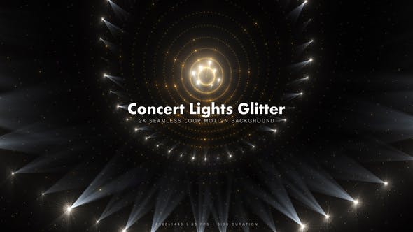 Golden Concert Lights Glitter 19 - 15358969 Videohive Download