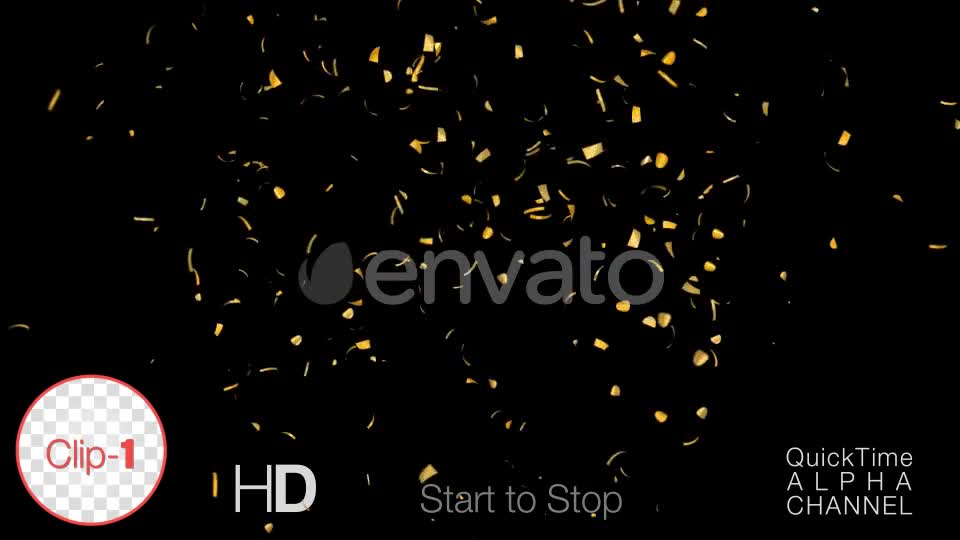 Golden Confetti Happy New Year Videohive 24793534 Motion Graphics Image 1