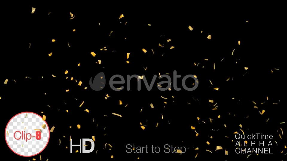 Golden Confetti Happy New Year Videohive 24793534 Motion Graphics Image 9