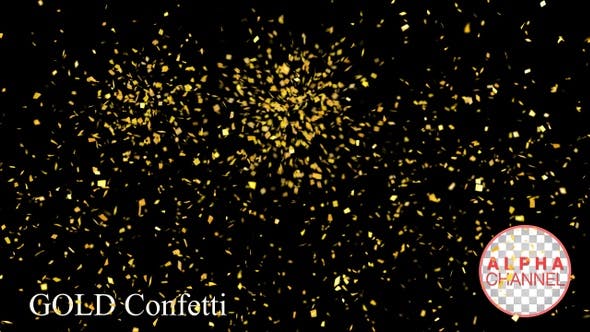 Golden Confetti Party Popper Explosions - 24555585 Download Videohive
