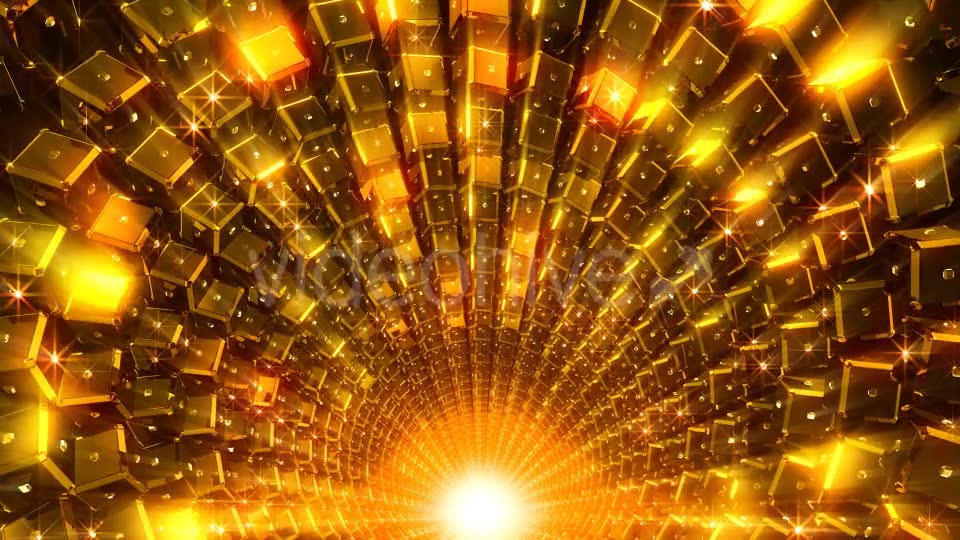 Golden Cubes Tunnel Videohive 21432300 Motion Graphics Image 2