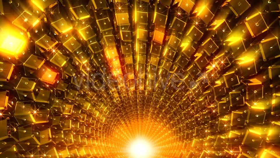 Golden Cubes Tunnel Videohive 21432300 Motion Graphics Image 3
