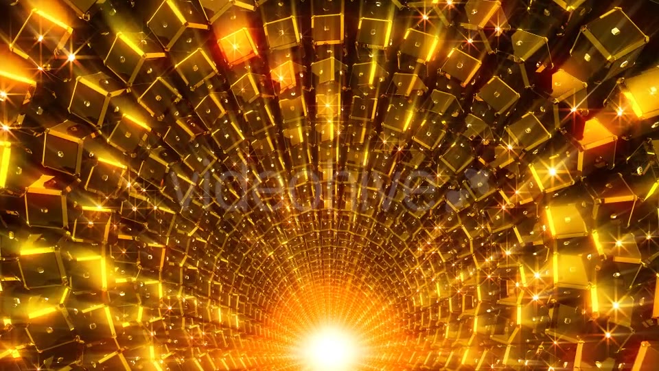 Golden Cubes Tunnel Videohive 21432300 Motion Graphics Image 5