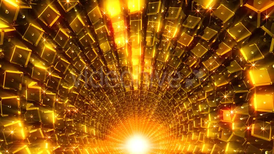 Golden Cubes Tunnel Videohive 21432300 Motion Graphics Image 7