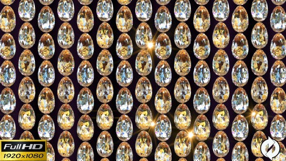 Golden Dimond Eggs Background Loop With Lights - Download Videohive 19736295