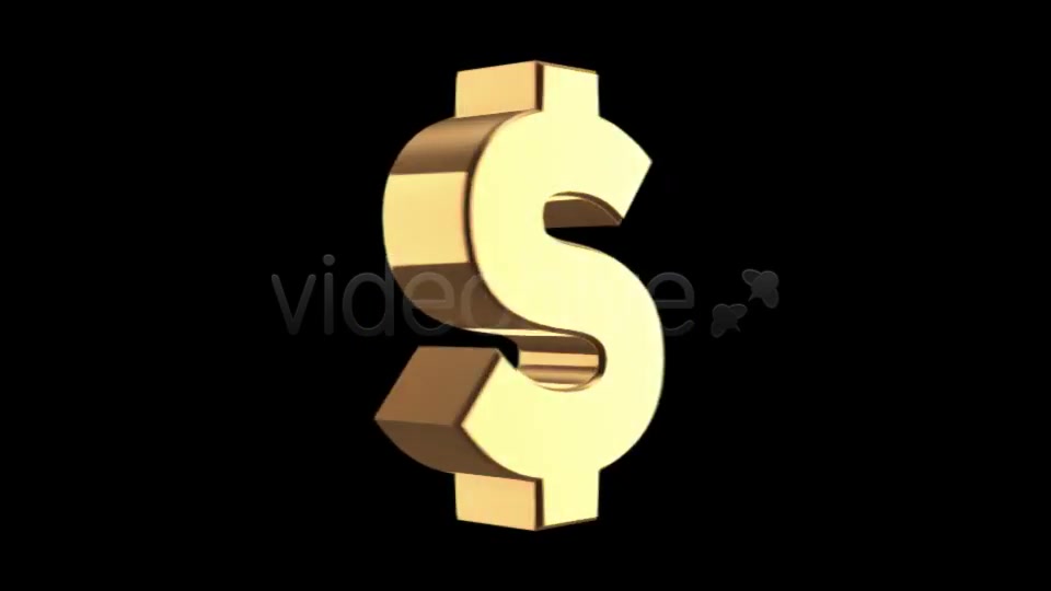 Golden Dollar Rotating Videohive 5290698 Motion Graphics Image 4