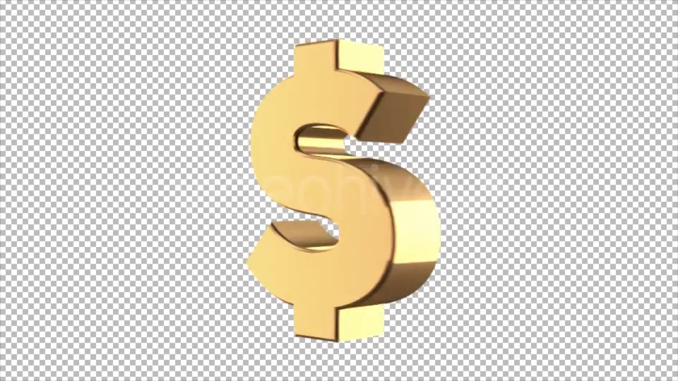 Golden Dollar Rotating Videohive 5290698 Motion Graphics Image 5