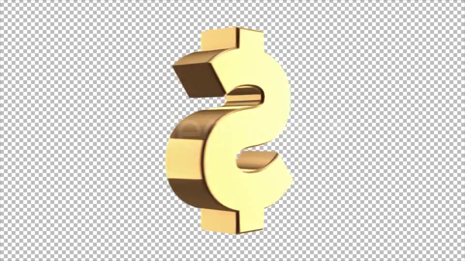 Golden Dollar Rotating Videohive 5290698 Motion Graphics Image 6