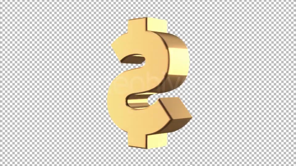 Golden Dollar Rotating Videohive 5290698 Motion Graphics Image 7