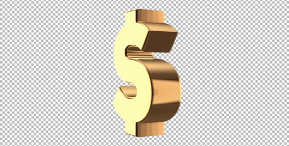 Golden Dollar Rotating - Videohive Download 5290698