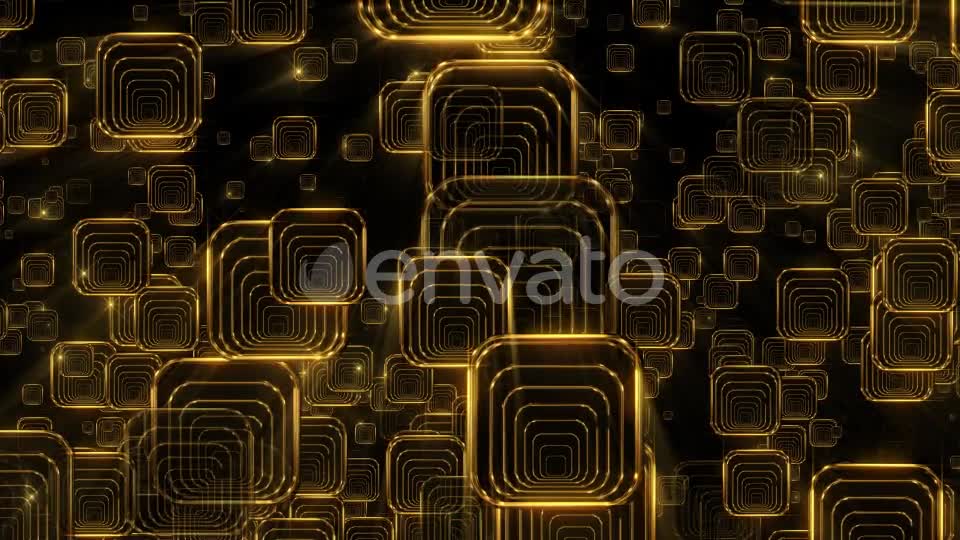 Golden Falling Squares 3 Videohive 21934371 Motion Graphics Image 1