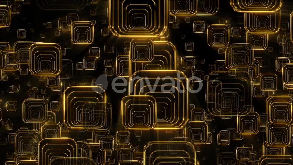 Golden Falling Squares 3 Videohive 21934371 Motion Graphics Image 2