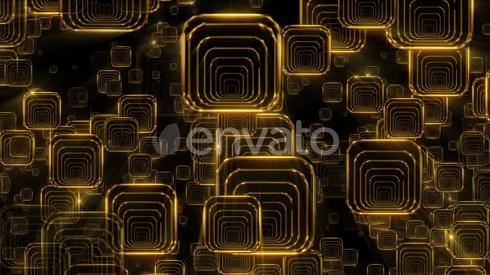 Golden Falling Squares 3 Videohive 21934371 Motion Graphics Image 3