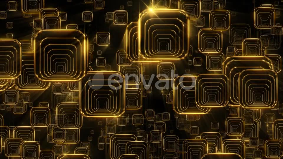 Golden Falling Squares 3 Videohive 21934371 Motion Graphics Image 6