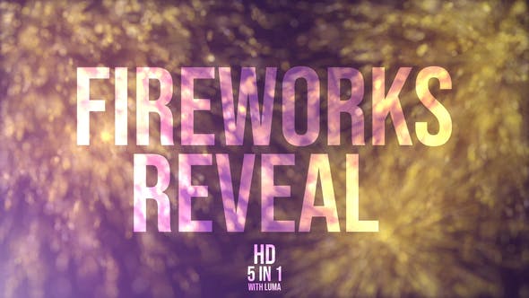 Golden Fireworks Reveal - Download 22409186 Videohive