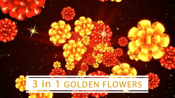 Golden Flowers - 23314635 Videohive Download