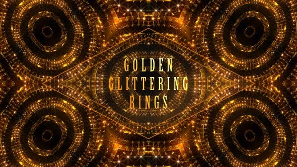 Golden Glittering Rings - Download 20801005 Videohive