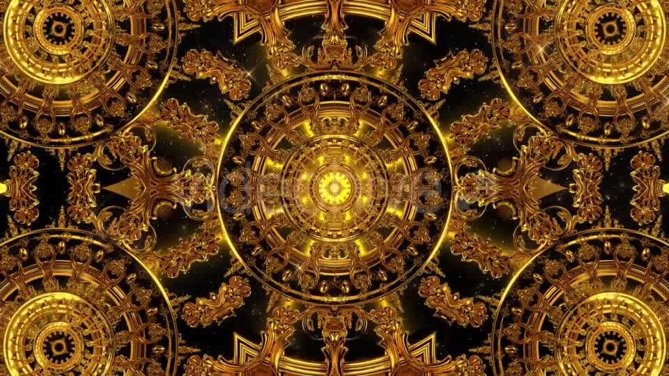 Golden Kaleidoscope 8 Videohive 17344458 Motion Graphics Image 1