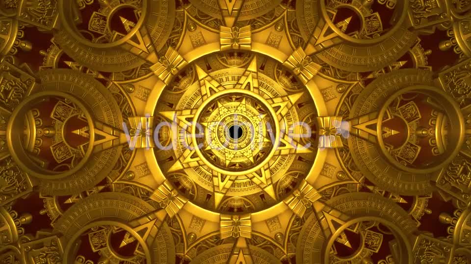 Golden Mechanical Tunnel Videohive 20813786 Motion Graphics Image 1