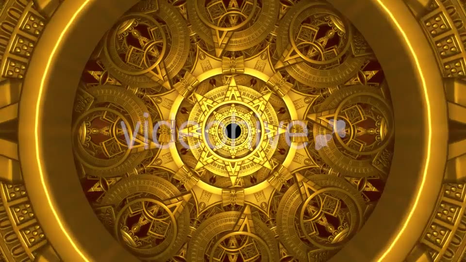 Golden Mechanical Tunnel Videohive 20813786 Motion Graphics Image 5