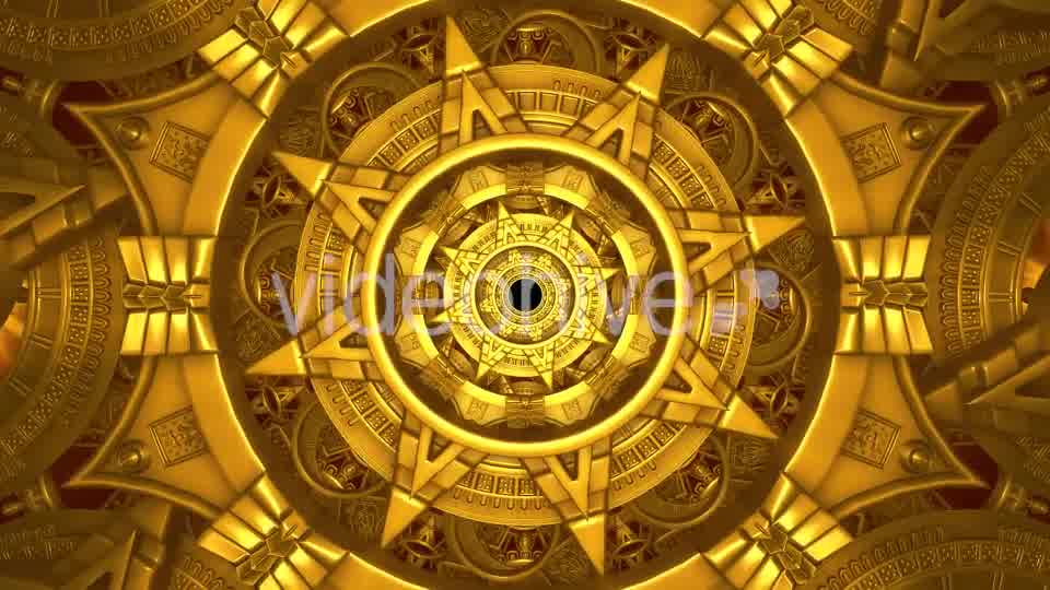 Golden Mechanical Tunnel Videohive 20813786 Motion Graphics Image 9