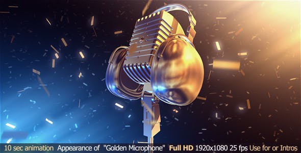 Golden Microphone - Videohive Download 17688235