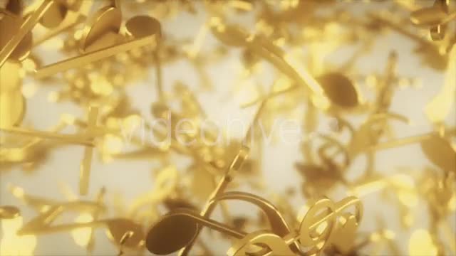 Golden Musical Notes Videohive 20557927 Motion Graphics Image 1