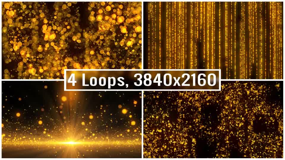 Golden Particles Backgrounds 4K Videohive 21718979 Motion Graphics Image 1