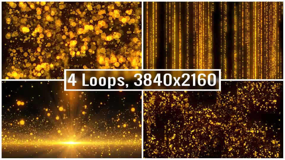 Golden Particles Backgrounds 4K Videohive 21718979 Motion Graphics Image 2