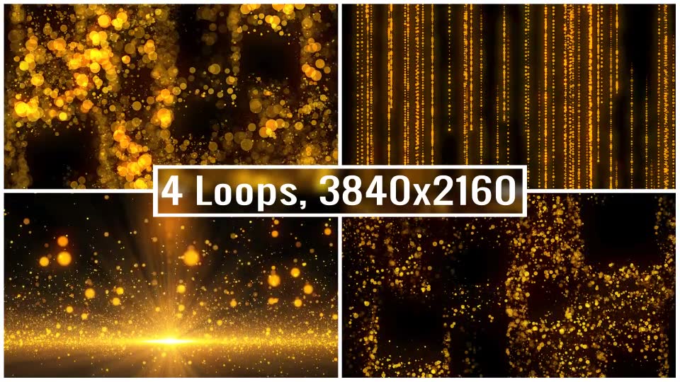 Golden Particles Backgrounds 4K Videohive 21718979 Motion Graphics Image 3