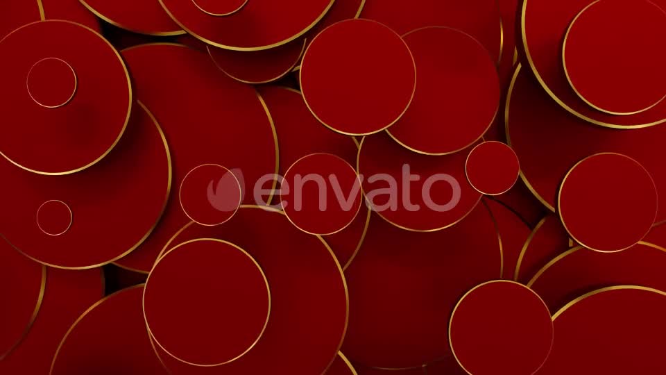 Golden Red Circles Videohive 22721273 Motion Graphics Image 1