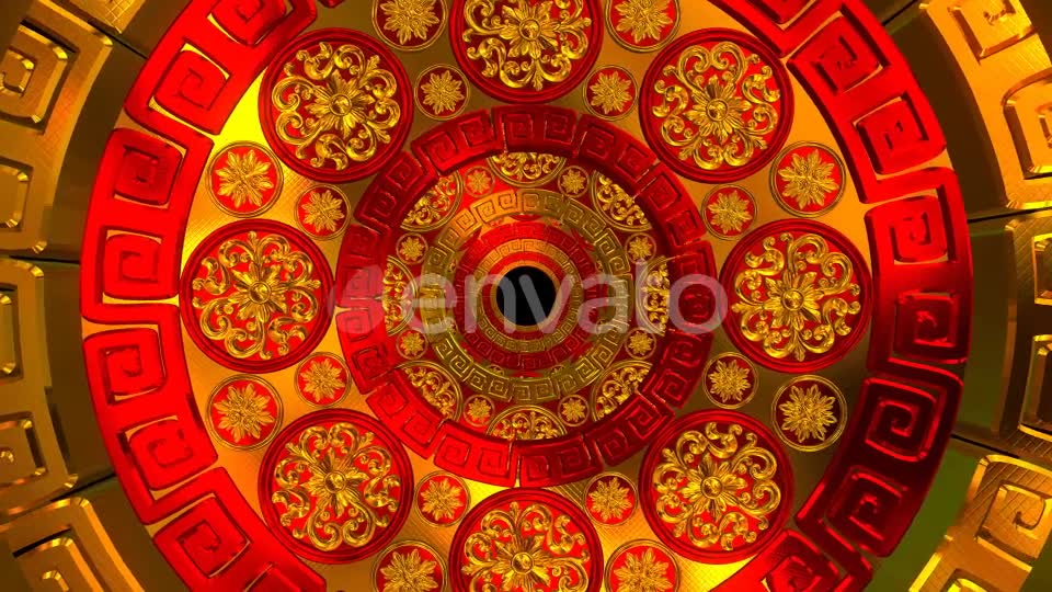 Golden Red Flower Tunnel Videohive 22172528 Motion Graphics Image 2