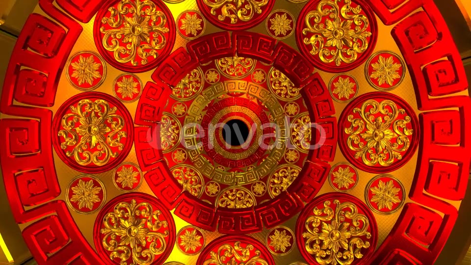 Golden Red Flower Tunnel Videohive 22172528 Motion Graphics Image 3