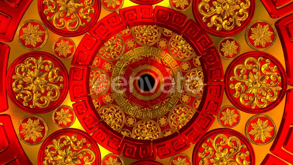 Golden Red Flower Tunnel Videohive 22172528 Motion Graphics Image 4
