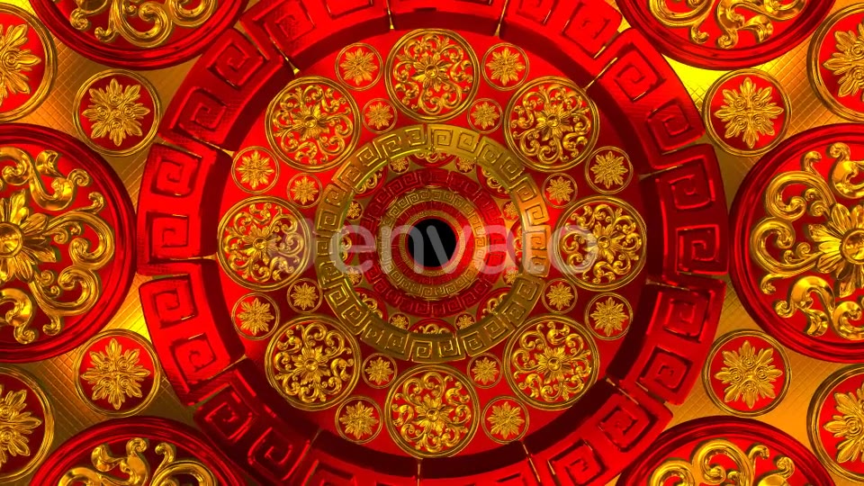 Golden Red Flower Tunnel Videohive 22172528 Motion Graphics Image 5