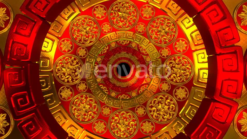 Golden Red Flower Tunnel Videohive 22172528 Motion Graphics Image 6