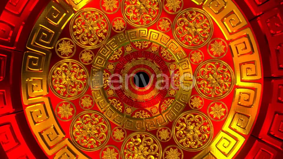 Golden Red Flower Tunnel Videohive 22172528 Motion Graphics Image 7