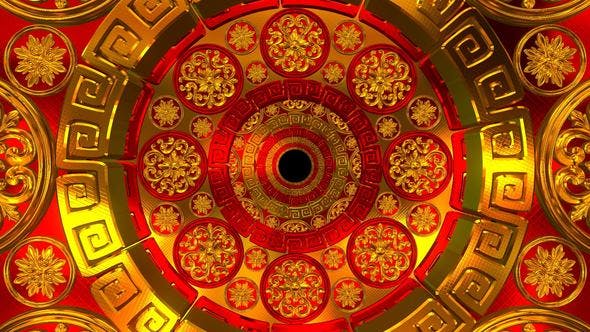 Golden Red Flower Tunnel - Videohive 22172528 Download