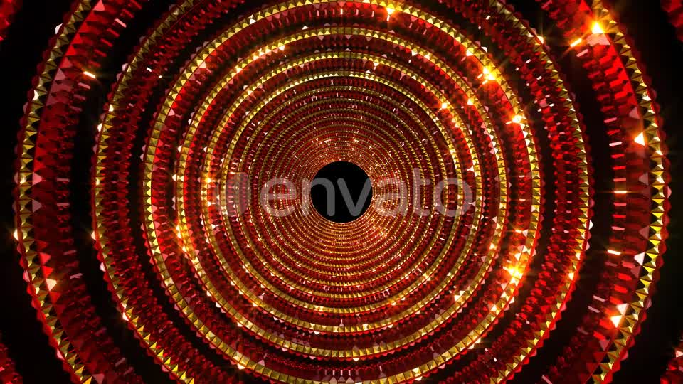 Golden Red Glittering Tunnel Videohive 22278706 Motion Graphics Image 1